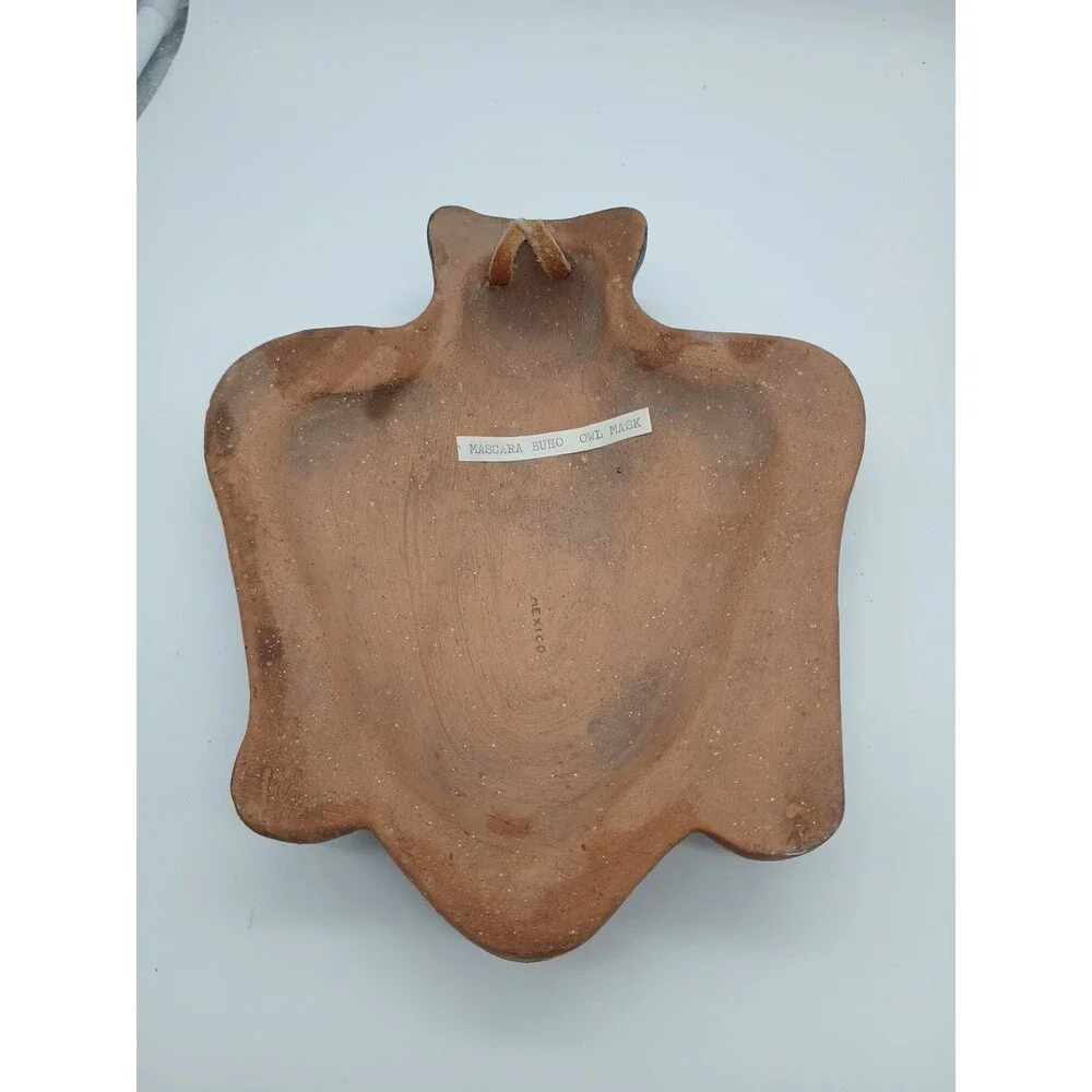 Mexican Owl Mask Mascara Buho Tarascan Terracotta Pottery Wall Hanging
